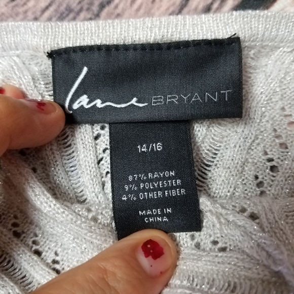 Lane Bryant Womens Plus Size 14/16 Beige Pullover - Picture 8 of 8